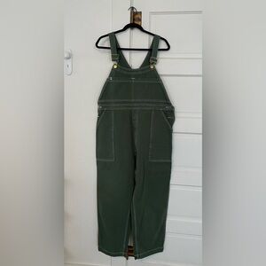 Big Bud Press artist togs overalls dark moss green XL
